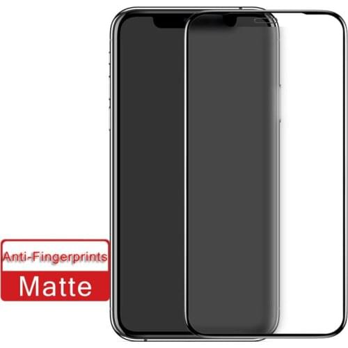 2pcs/lot No Fingerprint Full Cover Matte Tempered Glass Screen Protector Frosted Glass For iPhone XS MAX XR Film