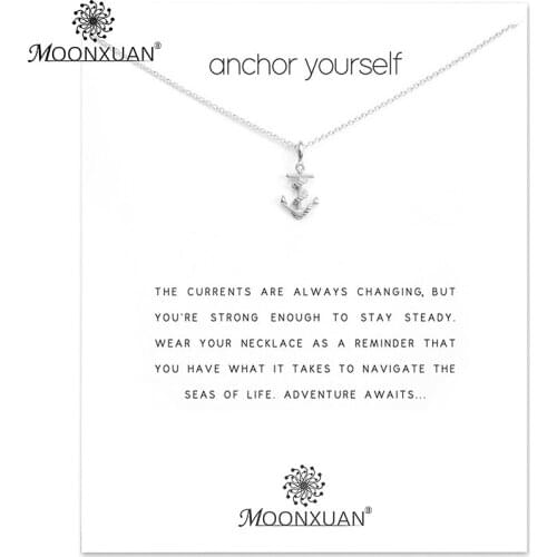 Rope Anchor Sliver Choker Chain Necklace Women Kolye Collares De Moda 2019 Colar Jewelry Collier Bijoux Femme Collar Mujer Cute