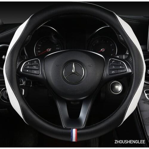 ZHOUSHENGLEE Microfiber Leather Car Steering Wheel Cover For Opel Astra J G Insignia Zafira a b Corsa d Mokka Vivaro Meriva