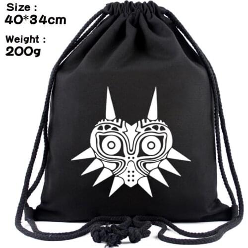 Link zelda Logo Anime Fashion Canvas Backpacks Cartoon Drawstring Backpack Casual String Bags shopping Knapsack Unisex New Gifts