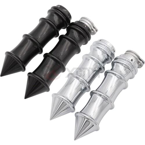 1" 25mm Motorcycle Black/Chrome Handlebars Hand Grips For Harley Honda Kawasaki Suzuki Yamaha Bikes Cruiser Chopper Custom
