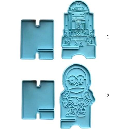 1 Set Cellphone Bracket Holder Epoxy Resin Mold Handmade Mobile Phone Stand Silicone Mould