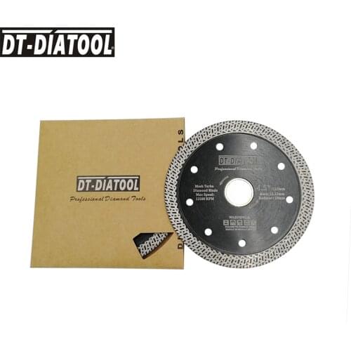 DT-DIATOOL 2pcs Dia 105mm 115mm or 125mm Hot pressed Sintered Mesh Turbo Diamond Saw Blades Tile Ceramic Marble Cutting Discs