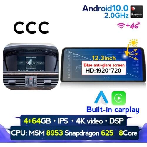 Android 10.0 Octa Core Car multimedia player gps navigation for BMW 5 Series E60 E61 E63 E64 /3 Series E90 E91 E92 2004-2011