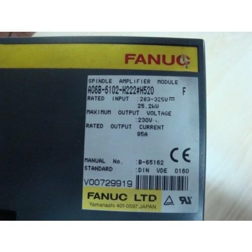 USED 100% TESTED ORIGINAL A06B-6102-H222#H520 FANUC A06B-6102-H222#H520 SPINDLE AMPLIFIER A06B-6102-H222#H520