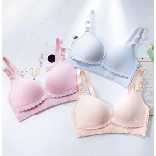 Nursing bra cotton maternity bra plus size pregnant bra new front buckle easy to feed no rims lace nursing bra breastfeeding