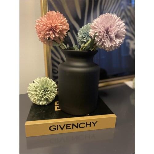 Black matte transparent gray bright glass pampas grass vazo flower bed flower pot decorative classical decoration stylish home accessory modern custom design aesthetic cute room decor nordic decor plant pot farmhouse