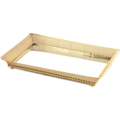 Mirror Decorated Lux Style Serving Tray