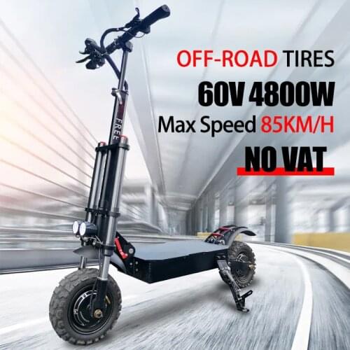 60V Electric Scooter 85KM/H 11inch Off Road Dual Motor Adults Foldable E Scooter Patinete Electrico Electric Motorcycle Free Tax