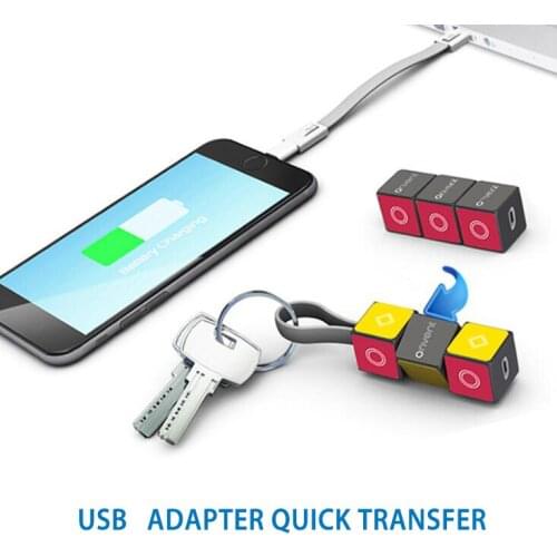 Cable For X 8 7 6 6s Plus keychain charger iphone Cable Fast Charger Sync Data Lighting Cable Mini keychain USB charger Cables