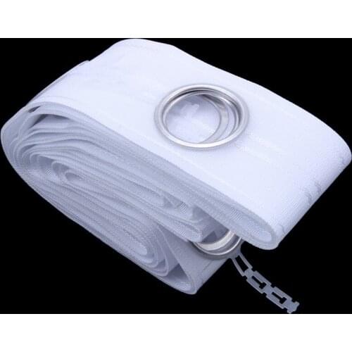 5M Eyelet Curtain Tape 40 Rings Accessories Sewing Silver Curtains Blinds New