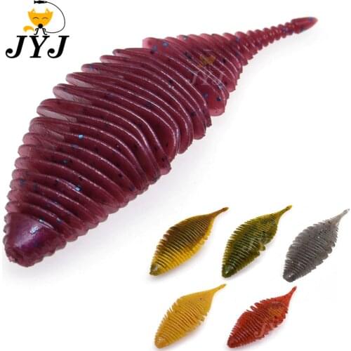 New 6pcs/lot 8.5cm 6g Pork Skin soft fishing lure bait salt screw thread pig soft worm grub skin walleye bass trout lure killer