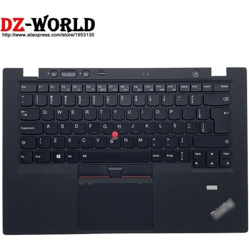 New Original Shell Palmrest Upper Case With BR Brazil Backlit Keyboard Touchpad for Lenovo Thinkpad X1 Carbon 1st Gen 1 Laptop
