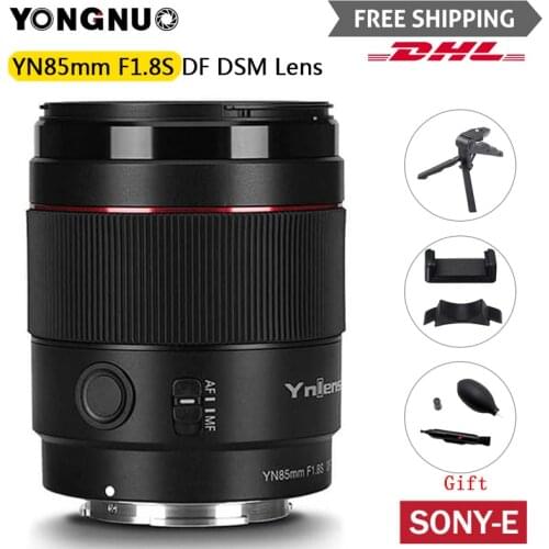 Yongnuo YN85mm F1.8S DF DSM Lens AF/MF Large Aperture Camera Lens for Sony E mount Cameras A9 A7RII A7II A6600 A6500