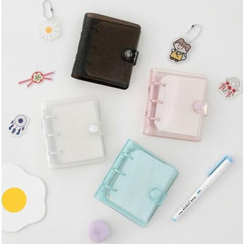 Extra large flash crystal hand book custom girl heart hand book set ins simple divider page inner core loose-leaf book