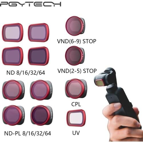 Original PGYTECH Pocket 2/Osmo Pocket Filter CPL UV ND8/16/32/64 NDPL8/16/32/64 for DJI osmo pocket/Pocket 2 accessories