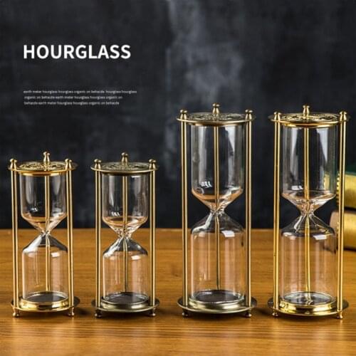 2 3 5 10 15 20 30 Minutes Empty Hourglass Metal glass Sand Clock Home Kitchen Sand Timer Portable Own Installation Sand Gift