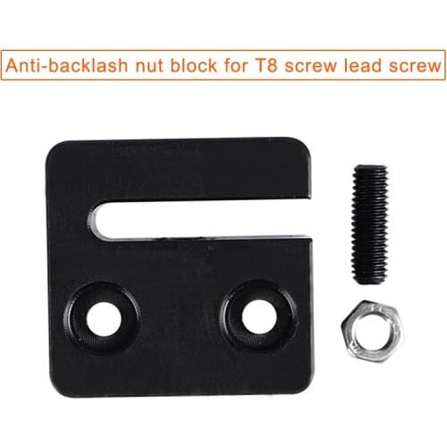 Anti-Backlash Nut Block T8 Screw 8mm Screw Pitch 2mm Lead Kit for 3D Printer DU55