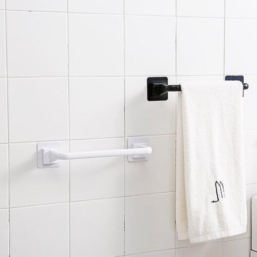 Self Adhesive Towel Rod Wall Bath Towel Holder Rail Rack for Kitchen Bathroom Wall Mounted Toilet Paper Holder 24.5/34 cm