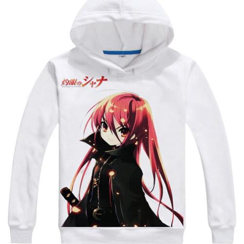Shakugan no Shana Hoodie Anime Burning-Eyed Shana Cosplay Cartoon Pullover Cute Sweatshirts Japanese Cartoon Fans