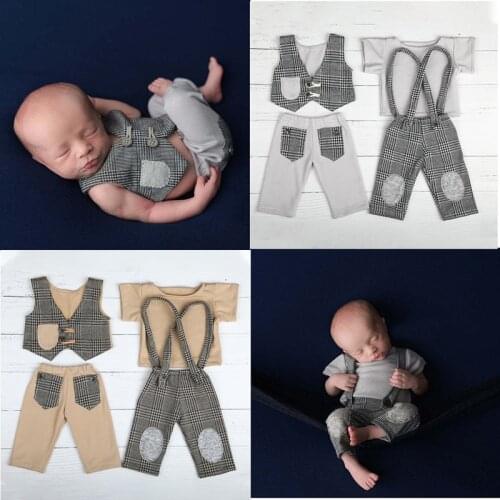 Baby Pants Newborn Photography Props Baby Photo Costume Infant Baby Boy Little Gentleman Outfit