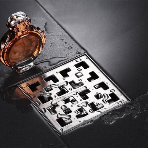 10/12/15/20/30cm Stainless Steel Bathroom Drains Square Shape Floor Drains Kitchen Balcony Floor Waste Drain