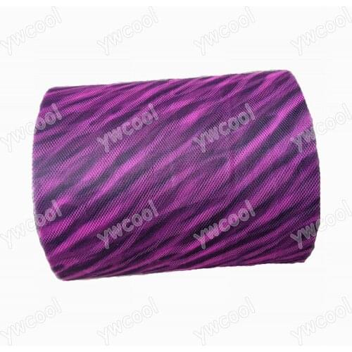 Animal printed Polyester tulle 6" * 100 yards hot pink & black zebra patterned rainbow patterned mesh tulle free shipping
