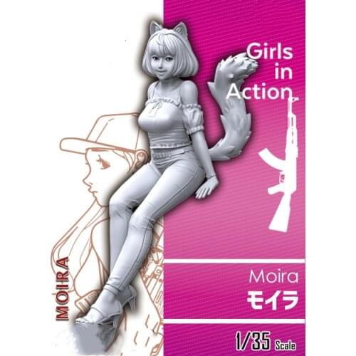 1/35 Resin Model Figure GK，MOIRA，GIRLS in ACTION， Unassembled and unpainted kit