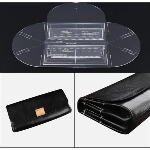 1set DIY Leather Handmade Craft Ladies' clutch bag Sewing Pattern Hard Kraft paper Stencil Template