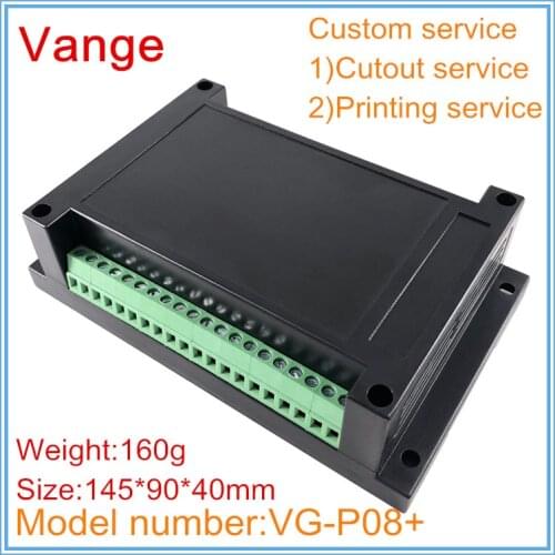 1pcs/lot mold extrusion din rail project box 145*90*40mm ABS plastic instrument housing diy chassis terminal block for apparatus