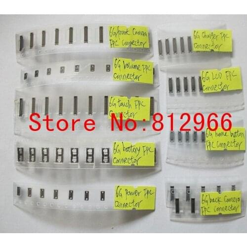 10sets/lot=90pcs, LCD touch power volume charger battery home button front and back camera FPC connector for iPhone 6 6G 4.7inch