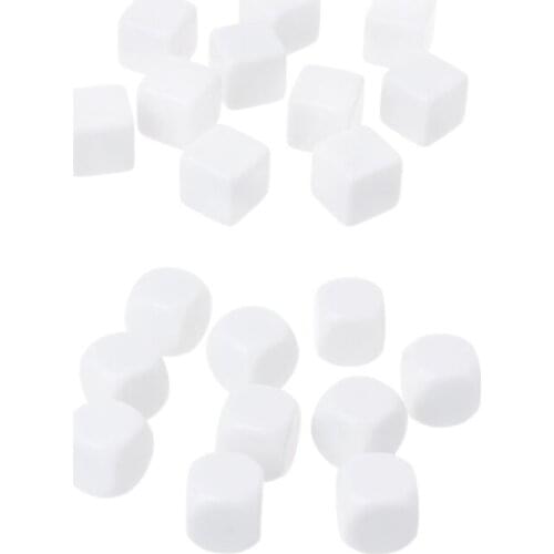 10pcs Blank Dice 16mm Acrylic Die Family Party DIY Games Write Printing Kid Toys