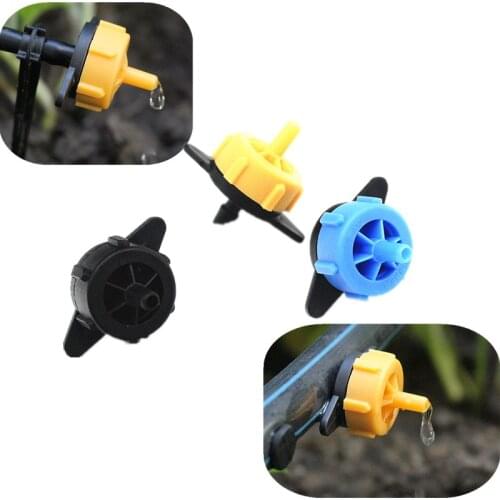 100PCS Pressure Compensating Emitter Head 2L 4L 8L Garden Water Micro Flow Regulator Irrigation Drippers Greenhouses