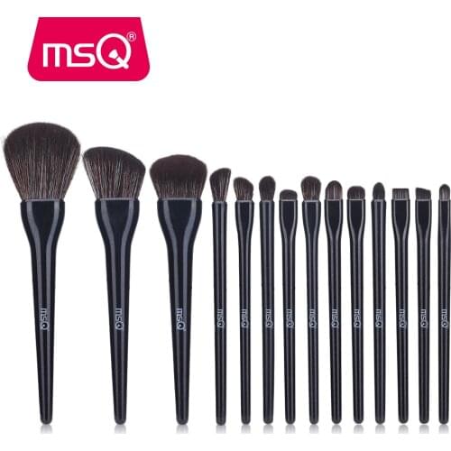 MSQ 14PCS Black Makeup Brushes Set Professional Foundation Powder Eyeshadow Beauty Cosmetic Soft Make up Brush Tools kits