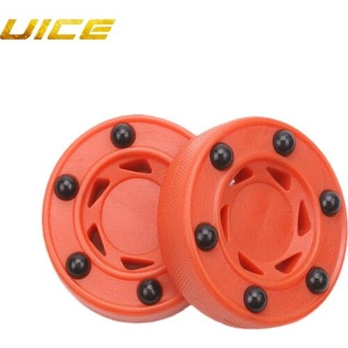 2Pcs ABS Ice Hockey Puck Professional Practice Puck For Ice Inline Street Roller Hockey Training With Mesh Bag
