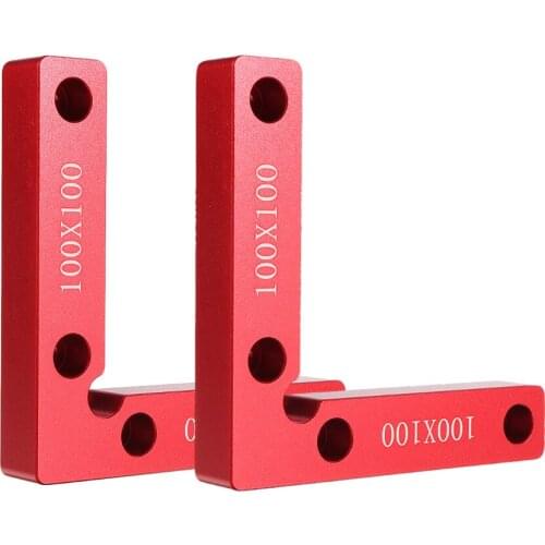 2Pcs Aluminium Alloy 90 Degree 100x100mm Precision Clamping Square Woodworking Machinist Square Positioning Right Angle Clamping