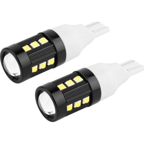 2PCS T15 W16W WY16W LED Car Wedge Brake Light Turn Signal Lamp Auto Backup Reverse Bulbs Daytime Running Lights Red White Yellow