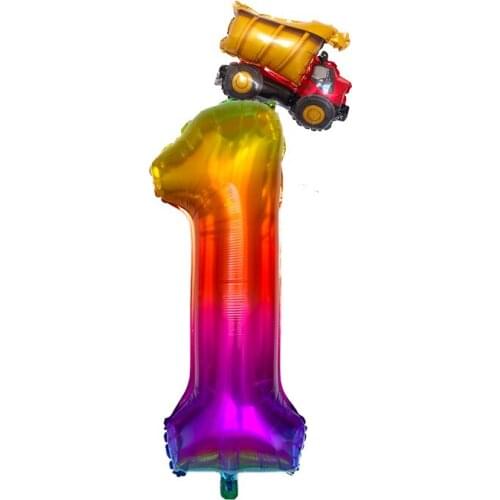 40inch Jelly new rainbow aluminum foil balloon Car birthday 1 party happy birthday baby Shower balloon anniversary decorations