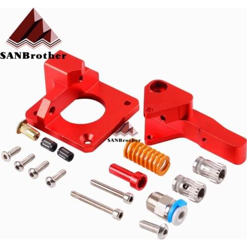 Aluminum Upgrade Dual Gear Mk8 Extruder for Extruder CR10 CR-10S PRO RepRap 1.75mm 3D Parts Drive Feed double pulley