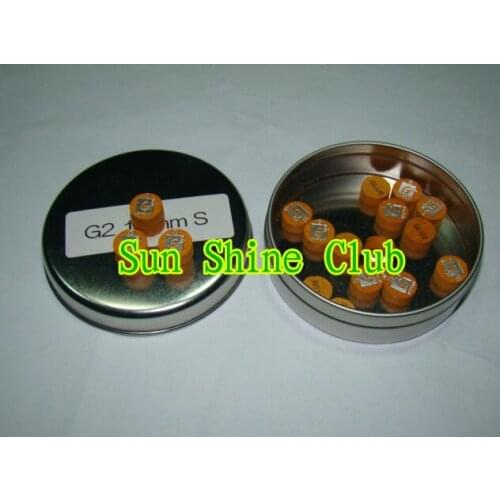 Free shipping 5pcs/lot 11MM ORIGINAL pigskin leather brown G2 snooker cue tips/pool cue tips S/Soft H/Hard Billiards accessories