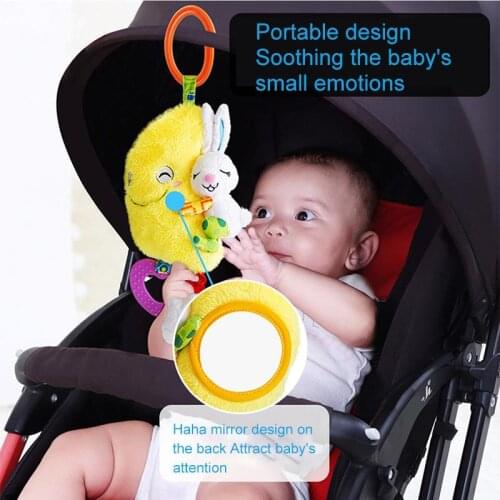 Cute Cartoon Bed Bell Music Box High Quality Baby Stroller Pendant Polyester Durable Baby Plush Toys For 6 To 12 Months Baby