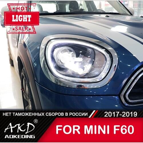 For Car MINI Countryman F60 2017-2019 Head Lamp Car Accessory Fog Lights Day Run Light DRL H7 LED Bi Xenon Bulb F60 Headlights