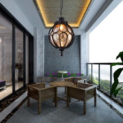 Personalized Vintage Pendant lamps simple outdoor balcony corridor Courtyard grape waterproof Pendant Lights