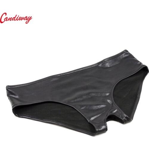 Soft Leather Short Panties Hole design Hot Sale Good Quality Women Girl Female for More Adult Fun Game Sexy Underwear
