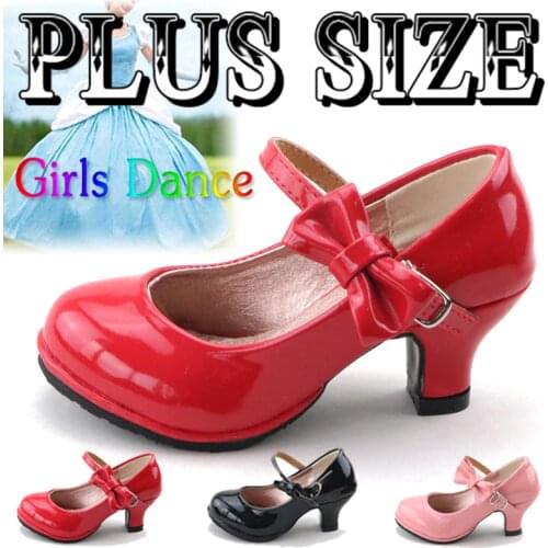 Girls Leather Shoes Autumn Bowtie Sandals 2018 New Children Shoes High Heels Princess Sweet Sandals For Girls
