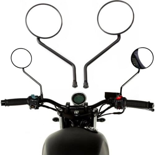 1Pair Round Motorcycle Modified Rearview Mirror Convex Mirror for Honda XR80 XR230 TLR200 XR200 XR125 CT110 CG125 XL250 XL400