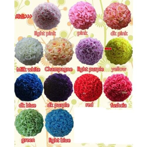 Buy 3 get 4 Rose Silk Flowers Ball Wedding Flower Decoration Hanging Rose Ball for Party Decorations Decorative Flowers Wreaths
