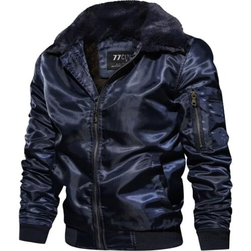 Mens Winter Fleece Thick Bomber Jacket Down Parkas Army Air Force Military Jacket Mens Outwear Casual Cargo Pilot Jacket Coat
