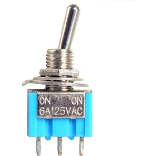 Small button switch mts-103 3-pin 3-position shaking head blue button switch 125 / 250V switch electronic appliances small house