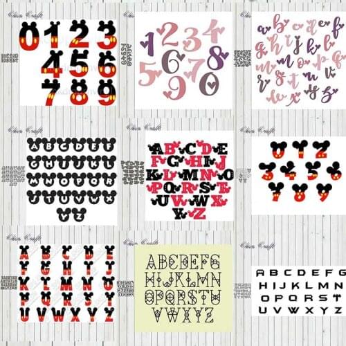 Metal Cutting Dies Number alphabet Stencil Scrapbooking Photo Album Card Paper Embossing Craft DIY Dies Cut